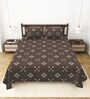 Brown Bedsheet 220 Tc Cotton King Bedsheet With 2 Pillow Covers