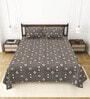 Brown Bedsheet 220 Tc Cotton King Bedsheet With 2 Pillow Covers