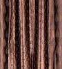 Brown Polyester Blackout 9 Feet Eyelet Curtain (Set of 2)