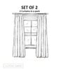 Brown Abstract Poly Cotton 5 Ft Semisheer Pinch Pleat Window Curtains (Set of 2)
