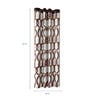 Brown Geometric Polyester 5 Ft Semisheer Eyelet Window Curtains (Set of 2)