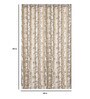 Brown Floral Polyester 7 Ft Blackout Eyelet Door Curtains (Set of 2)