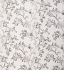 Brown Floral Polyester 7 Ft Blackout Eyelet Door Curtains (Set of 2)