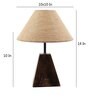 Brown Blended Fabric Shade Table Lamp With Brown Base