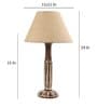 Bristol Brown Blended Fabric Shade Night Lamp With Mango wood Base