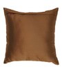 Blue & Brown Traditional Poly Canvas 16 x 16 Inches Cushion Cover
