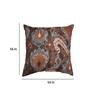 Blue & Brown Traditional Poly Canvas 16 x 16 Inches Cushion Cover