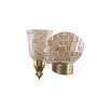 Brown Brass and Glass Wall Light
