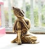 Gold Brass Buddha Resting Artifact