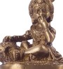 Brown Brass Finish Laddu Gopal Eating Makhan