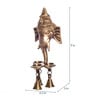Brown Brass Ganesh Diwali Diyas With Bell Wall Hanging And Artifact