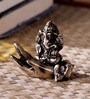 Brown Brass Ganesha on Palm Statue