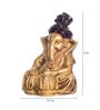 Gold Brass Lord Ganesha Playing Tabla Showpiece