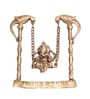 Gold Brass Lord Ganeshs On Peacock Jhoola (Swing)