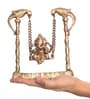 Gold Brass Lord Ganeshs On Peacock Jhoola (Swing)