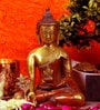 Brown Brass Mini Buddha Idol