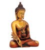 Brown Brass Mini Buddha Idol