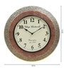 Brass Brown Round Analog Wall Clock