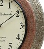 Brass Brown Round Analog Wall Clock