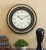 Brown Brass Edge Traditional Wall Clock