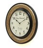 Brown Brass Classic Traditional Wall Clock