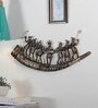 Brass Tribal Dancer Wall Art In Brown