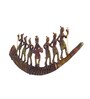 Brass Tribal Dancer Wall Art In Brown