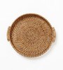 Brown Cane Serving Tray