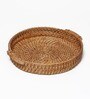 Brown Cane Serving Tray