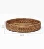 Brown Cane Serving Tray