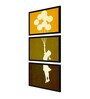 Girl Flying Brown Canvas (Pack of 3) Kids Wall Art