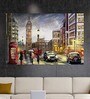 Brown Canvas Street View of London with Big Ben Digitally Unframed Art Print