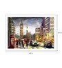 Brown Canvas Street View of London with Big Ben Digitally Unframed Art Print