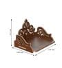 Brown Carved Design Laminated Wood Pooja Shelf
