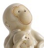 Brown Ceramic Ceramic Monkey Shape Garden Figurine