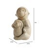 Brown Ceramic Ceramic Monkey Shape Garden Figurine