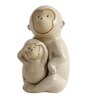 Brown Ceramic Ceramic Monkey Shape Garden Figurine