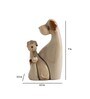 Brown Ceramic Family Shape Dog Animal Figurine
