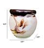 Brown Ceramic Floor Planter, Set of 2