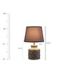 Brown Ceramic Shade Table Lamp with Gold Base