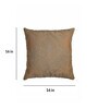Brown Textured Chanderi Silk 16 x 16 Inches Embroidered Cushion Cover
