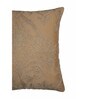 Brown Textured Chanderi Silk 16 x 16 Inches Embroidered Cushion Cover
