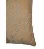 Brown Textured Chanderi Silk 16 x 16 Inches Embroidered Cushion Cover