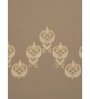 Brown Embroidered 210 TC Cotton King Sized Bedsheet with 2 Pillow Covers