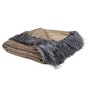 Brown Chenille Plain Solid Pattern 60 X 50 Inch Throw