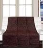 Brown Chenille Solid 63x55 inch Machine Tufted Throw