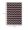 Brown Chenille Geometrical 4 x 6 Feet Machine Made Carpet
