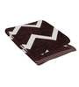 Brown Chenille Geometrical 4 x 6 Feet Machine Made Carpet