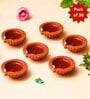 Brown Clay Decorative Clay Diyas Deepam Oil Lamps, Mitti Diya for Diwali (Set of 30)