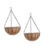 Brown Coir (Pack of 2) Hanging Basket Planter